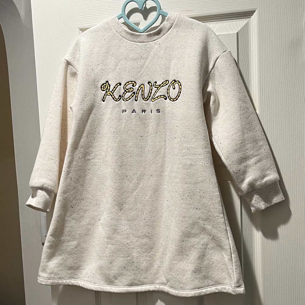 Kenzo Kids Cream Sweatshirt Dress